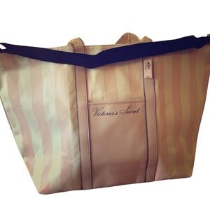 Victoria Secret - Pink and White Striped Tote